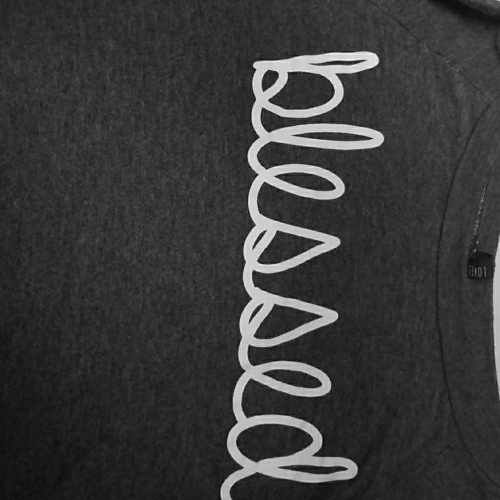 Dark grey thin blessed sweater